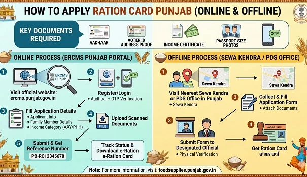How to Apply Ration Card Punjab Online & Offline