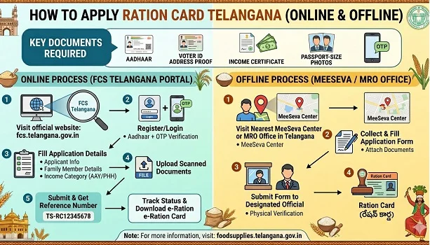 How to Apply Ration Card Telangana Online & Offline (2026 Guide)